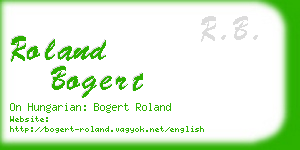 roland bogert business card